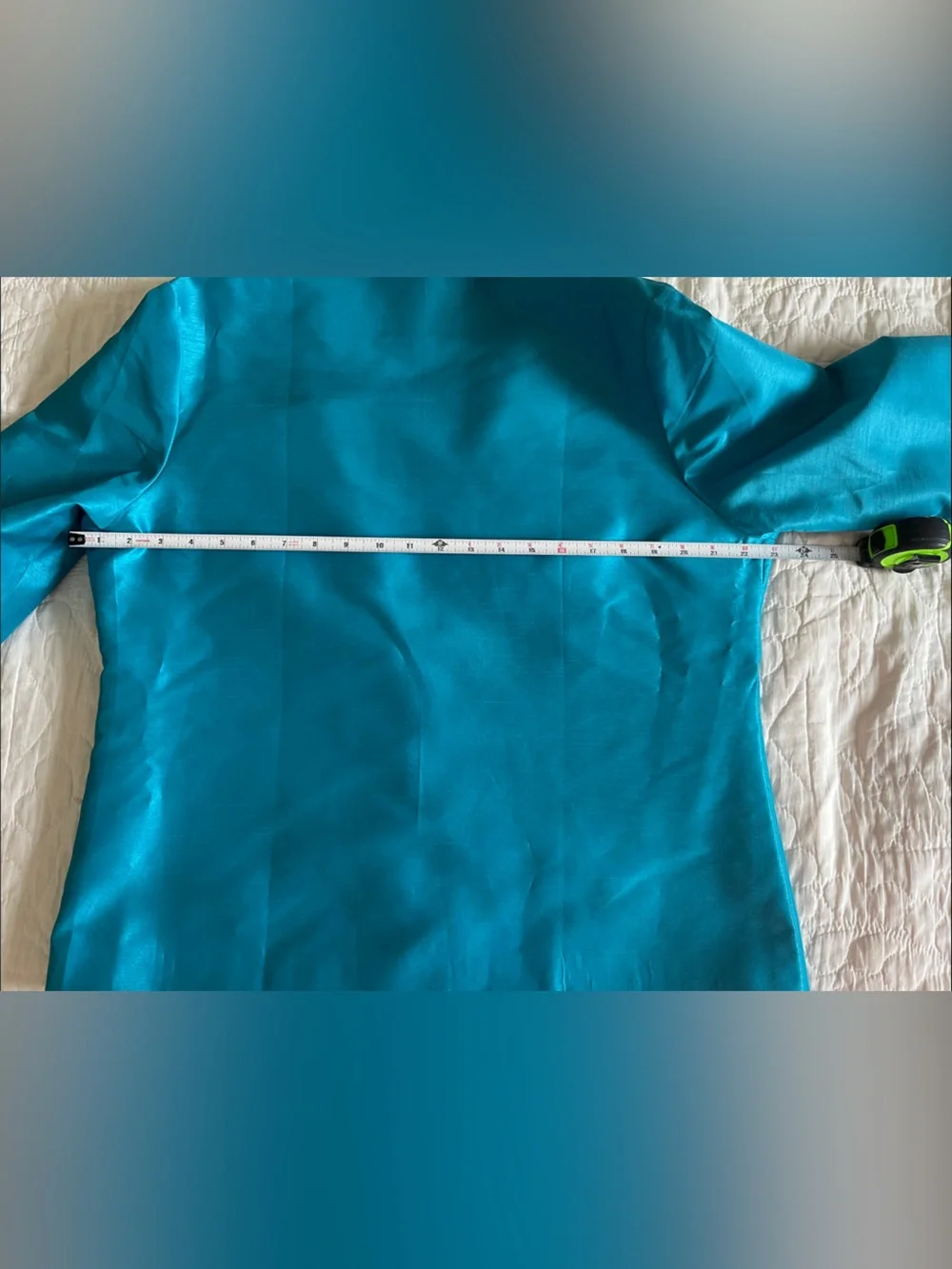 Grace Chuang New York Aqua Satin shimmer Jacket